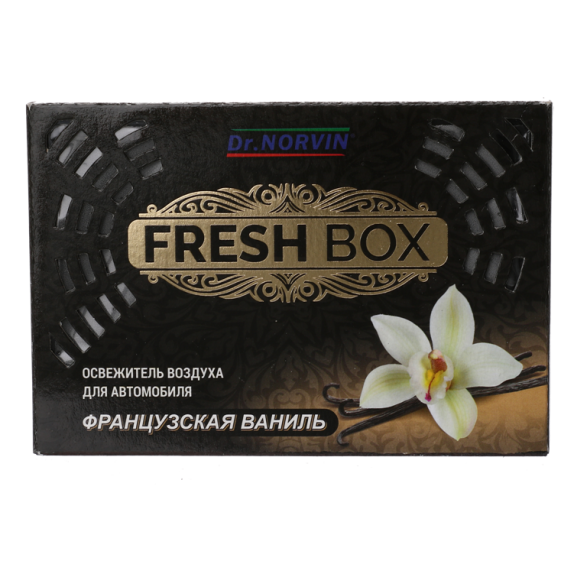 Освежитель воздуха гелевый «Dr. Norvin» FreshBox  Французская ваниль, 200 гр, 1х12 шт ― NORVIN