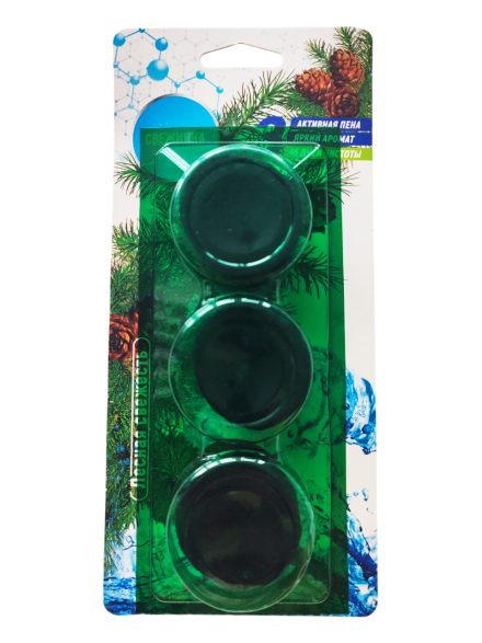 Таблетка 3 шт. для сливного бачка "Свежинка" 3*40 гр. хвоя, 1х12 шт ― NORVIN