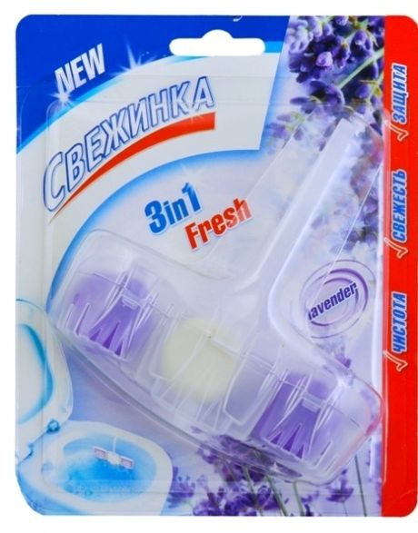 Освежитель - Блистер WC "Свежинка" 3 in 1 Fresh  Lavender  40 гр. 1х12 шт ― NORVIN