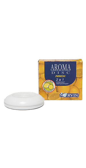 Дисковый освежитель Aroma disk "NORVIN" лимон 1х12 шт. ― NORVIN
