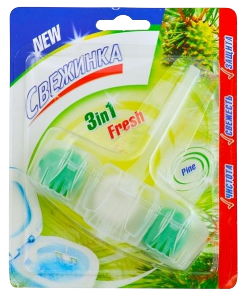 Освежитель - Блистер WC "Свежинка" 3 in 1 Fresh  Pine  40 гр. 1х12 шт ― NORVIN