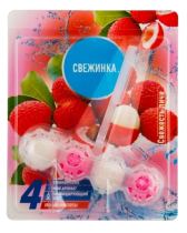 Освежитель - Блистер WC "Свежинка" 4в1, СВЕЖЕСТЬ ЛИЧИ 50гр 1х12шт