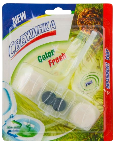 Освежитель - Блистер WC "Свежинка" ColorFreshЗеленая  вода 40 гр. 1х12 шт ― NORVIN